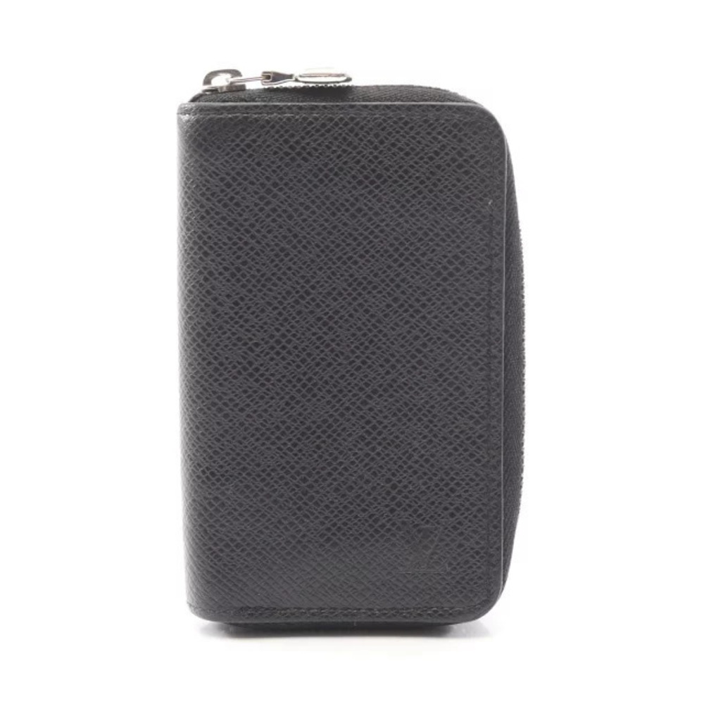 Louis Vuitton Zippy Wallet Coin Case Wallet Leather Taiga Black